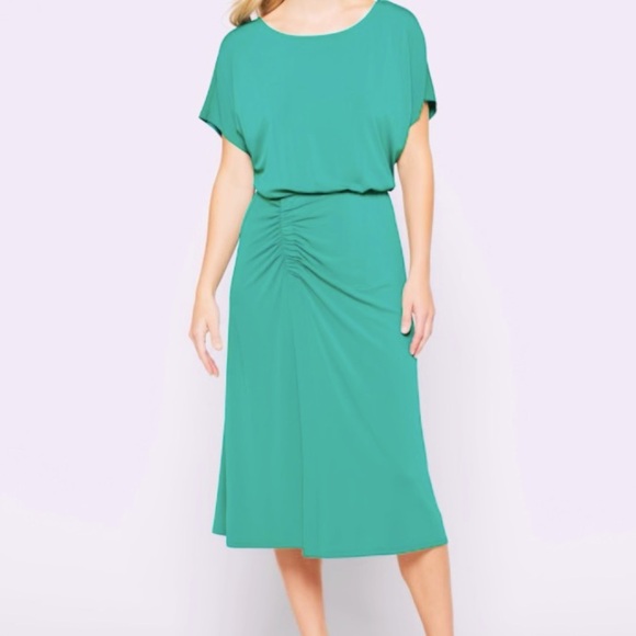 fortune + ivy Dresses & Skirts - Fortune + Ivy Regan Knit Midi Dress - Teal Green M